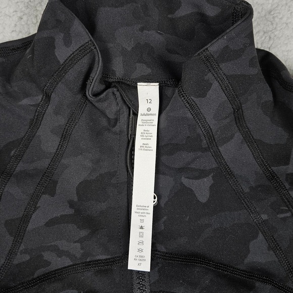 Lululemon (Womens 12) Define Jacket Full Zip Black Camo Activewear Athleisure - Picture 2 of 6